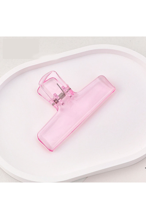 Pink 1Pc Creative Transparent Jelly Clip Storage Supplies Stationery School office supplies Storage