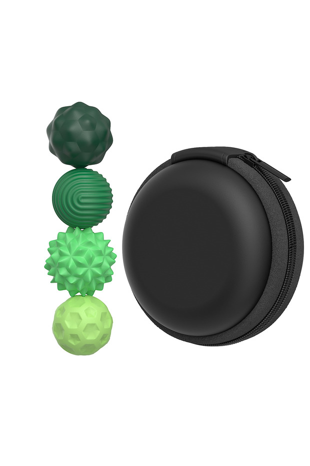 Green 4Pcs New Stress-Relief Magnetic Ball Toy Durable Rubber Fidget Spinner Toy Multicolor Novelty