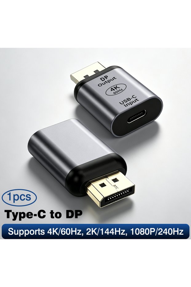 Type C to DP UGOURD Female Type C to HDMI / DisplayPort Adapter 4K 60Hz High Refresh Rate 2K144Hz 10