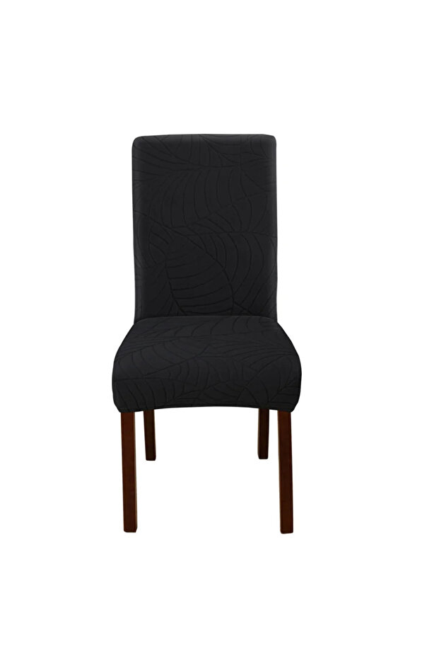 A4 Chair Cover 1/4/6Pcs Leaf Jacquard Chair Covers Stretch universal Chairs Cover Solid Color Seat C
