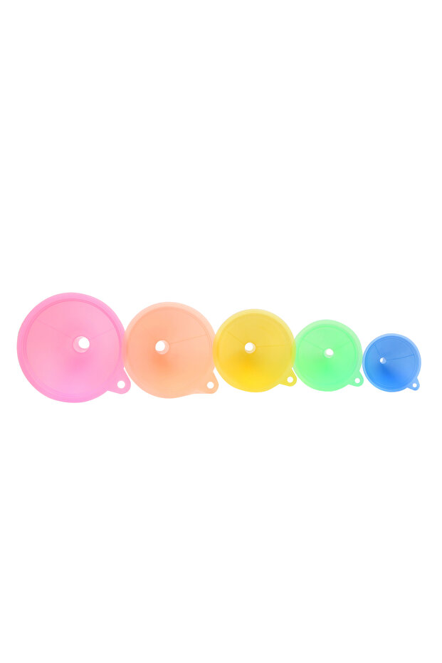 5Pcs Random Color Pinkycolor Translucent 5pcs/set Kitchen Mini Funnel Bar Wine Flask Funnels Food-gr