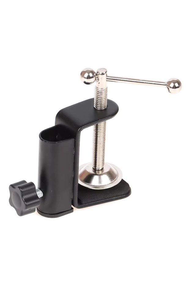 Black 1Pc/Practical/Heavy/Duty/Metal+Plastic/Desktop/Mounting/Clip/For/Microphone/Desk/Lamp/Stand