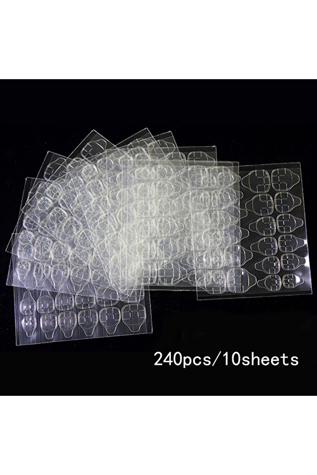 240pcs Double Side Nail Glue Sticker Adhesive Tabs for Fake Nails Supre Sticky Waterproof Breathable