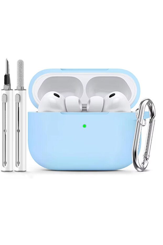 Airpods pro3 SKY BLUE for AirPods Pro 3 Case 2025 with Cleaner Kit,Soft Silicone Protective Cases fo