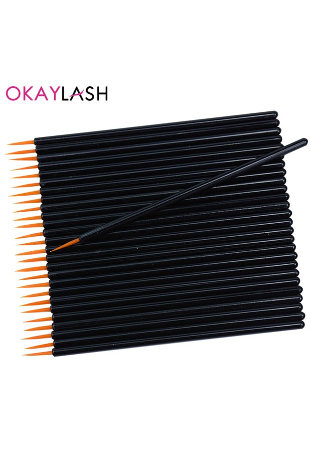 Nail art brushes OKAYLASH 50pcs/lot Reusable Gel Liner Nail Art Brushes Painting Pen Disposable Eye