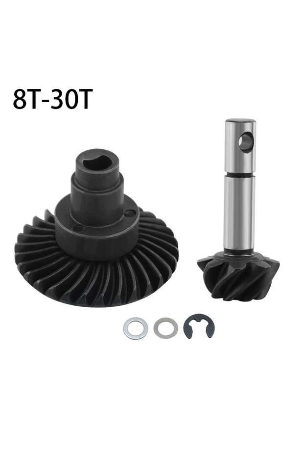 8T 30T 8T 24T/27T/30T/33T Steel Helical Bevel Axle Gear for 1/10 RC Crawler Axial SCX10 II III 90046