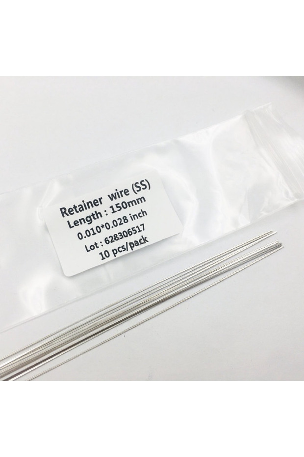 0.010X0.028 10Pcs/Pack Dental Orthodontic Stainless Steel Lingual Retainer Wire Flat Plate Twist Wir