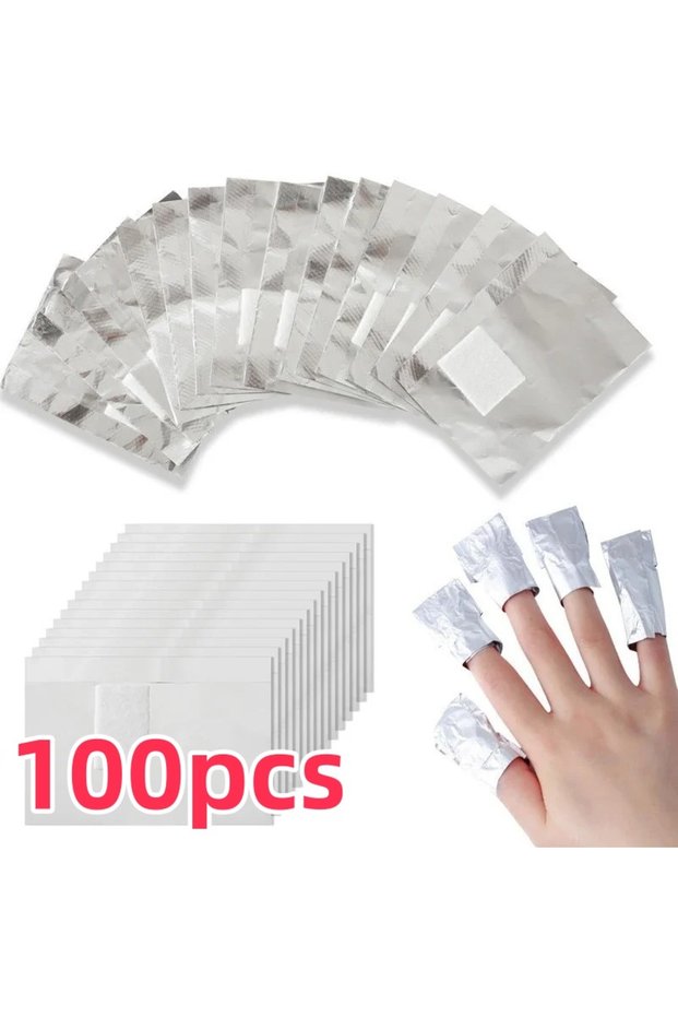 100pcs 100/200/500Pcs Bag Aluminium Foil Nail Art Soak Off Polish Nail Removal Wraps Towel Gel Remov