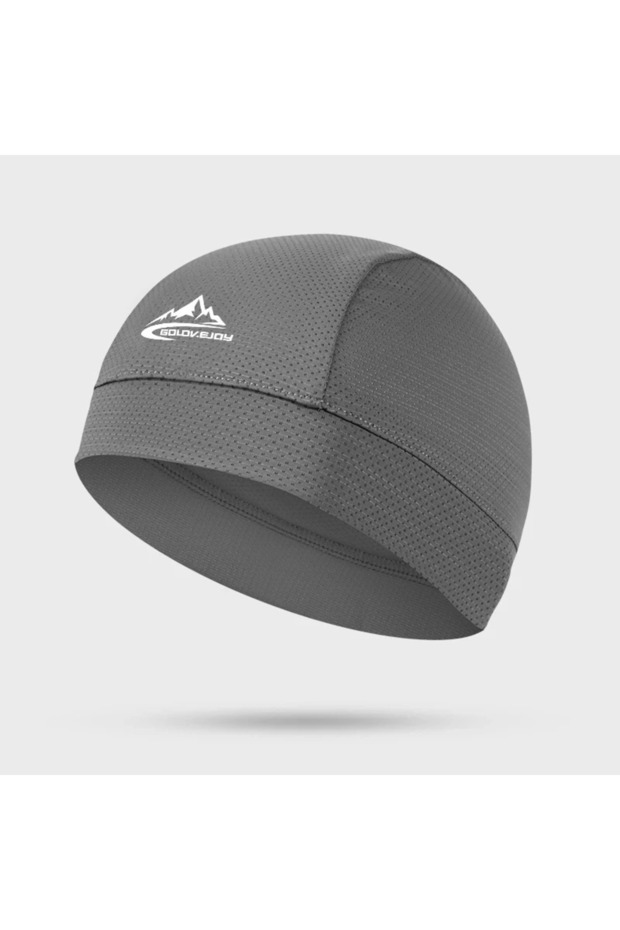 Deep grey Cycling Cap Quick Dry Anti-UV Sports Hat Cooling Skull Cap Helmet Liner Sweat Cap for Outd