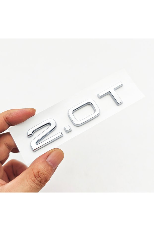 Chrome 3d ABS 2.0 T Logo 2.0T Emblem Car Rear Trunk 2.0T Badge for Audi A4 B7 B8 A3 8P 8V A6 C7 A5 S