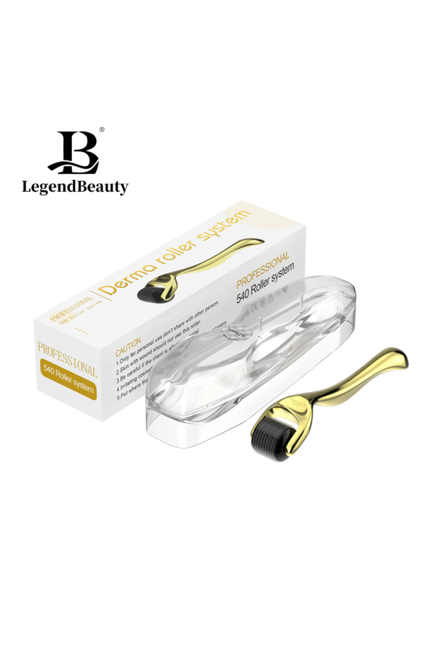 Golden Black0.25 Professional Microneedle Derma Roller 540 Roller Beauty Skin Care Tool