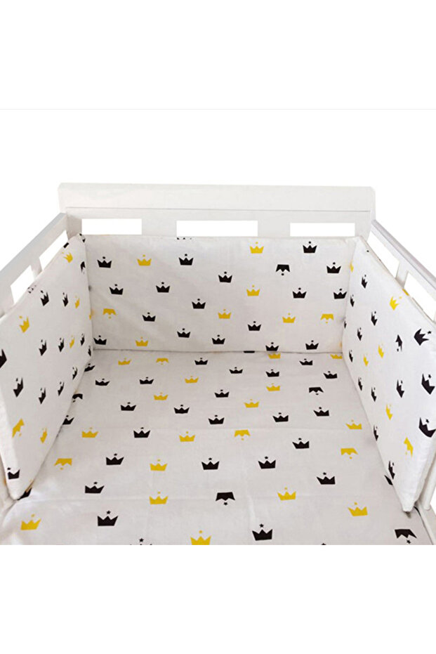appoint wisdom XHG Nordic Stars Baby Bed Thicken Bumpers Zipper Design One-piece Crib Around Cushion