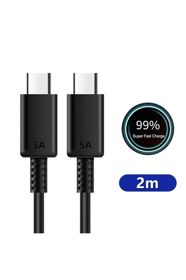 2m Cable 5A 45W USB-C to USB-C Fast Charging Cable For Samsung S22 S23 FE S24 S25 S26 Ultra A35 A36