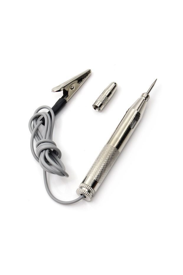 Silvery Auto Car Circuit Tester DC 6V 12V 24V Car Test Pen Pure Copper Probe，For Repairing Car Sear