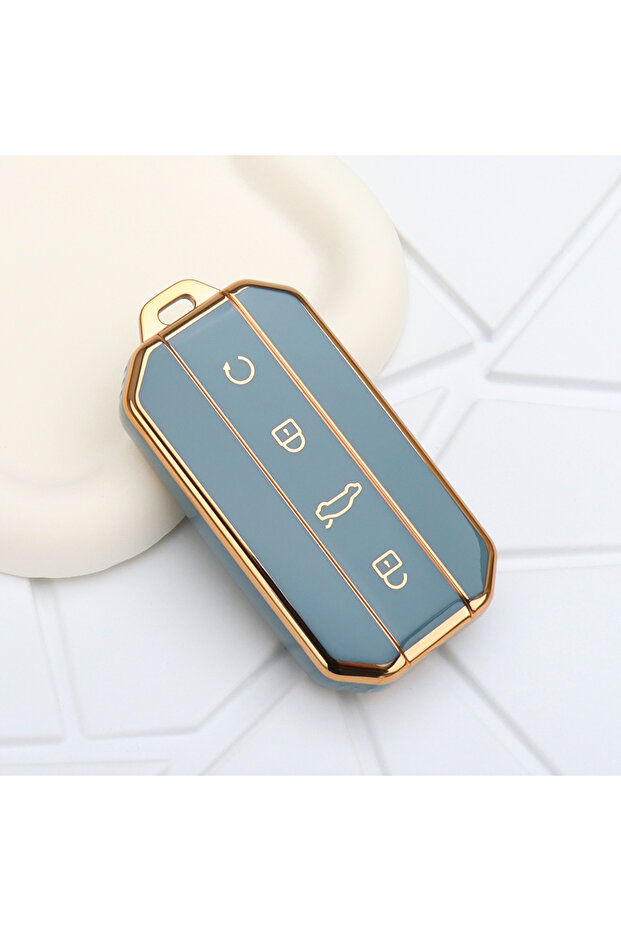 JB Grey Soft TPU Car Key Case for Chery Jaecoo J5 J7 5 7 EV Fashion Car Key Protective Shell Fob Cov