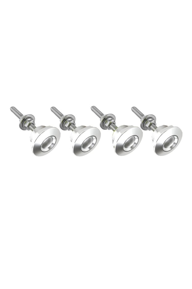 4pcs silver 2/4pcs Push Button Billet Quick Release Fasteners Latch License Plate Lock Clip Aluminum