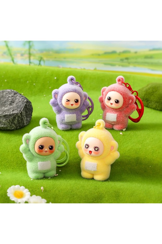 set of 4pcs Four Color Baby Series Cartoon Keychains, Small Pendants, Trendy Children's Gifts, Cute