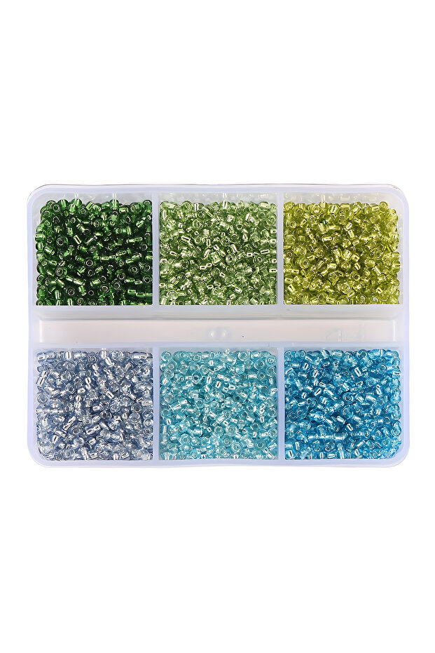 09 720+pcs 6 Styles Glass Seed Beads 3mm, Glass Seed Beads Round Pony Beads Mini Spacer Loose Beads
