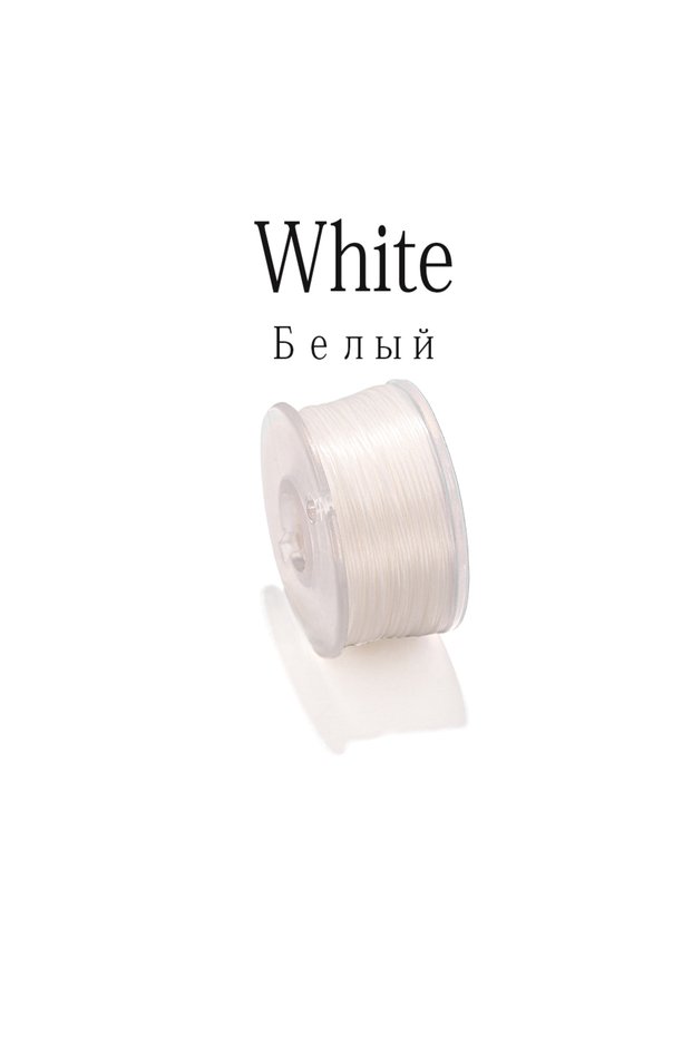 White 50Yards Nylon Bead Thread Nonelastic Beading Threads Seed Beads Cord Thread for DIY Bracelets