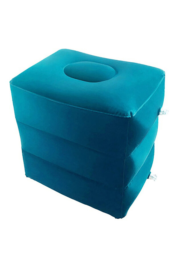 Blue PVC Kids Flight Sleeping Footrest Pillow Resting Pillow On Airplane Car Bus Pillow Inflatable T