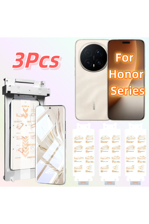 3PCS For Honor Magic8 Pro 3Pcs No Dust Ceramic Film Screen Protector For HONOR Magic8 7 6 Pro 90 100