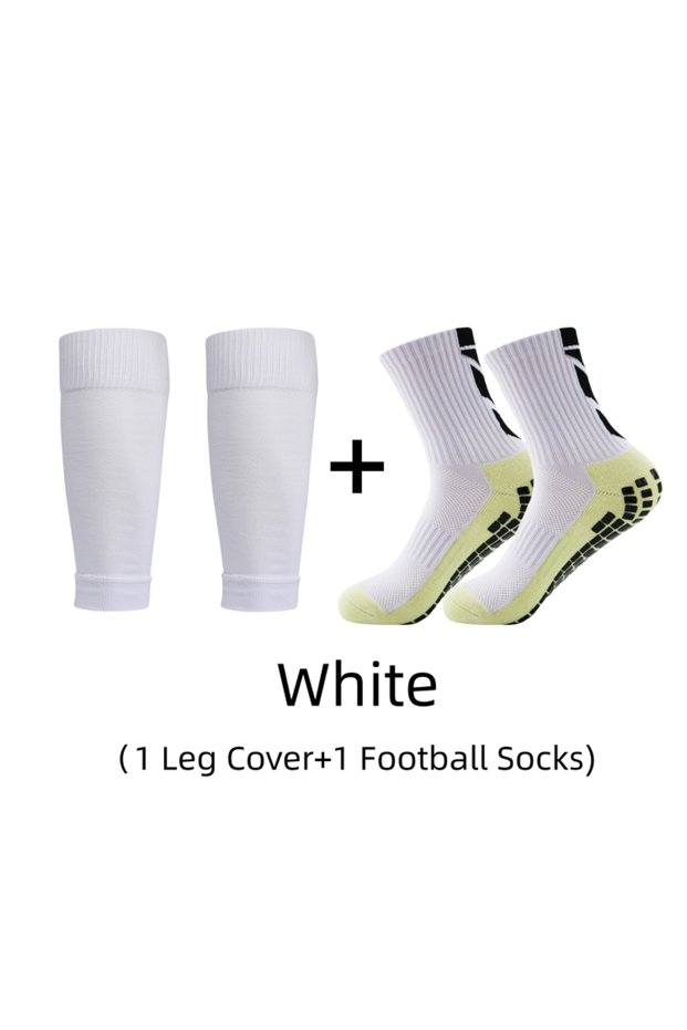 dajiantou-1bai1hutui 1 pair of glued non slip sports socks, solid arrow football socks and leg prote
