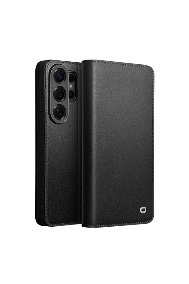 Galaxy S26 Ultra Black Genuine Leather Phone Case for Samsung S26+ Plus 5G Business Style Fashion Lu