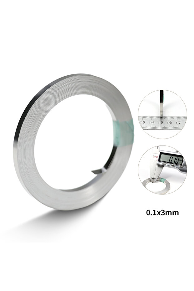 0.1mm x 3mm x 10M 1Roll 10M 18650 Battery Nickel Plated Strip Li-ion Connector 0.1mm 0.12mm 0.15mm 0
