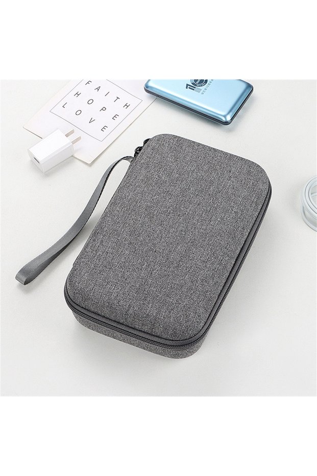 grey Large Capacity Travel Electronics Accessories Organizer Tablet Hard Disk Cable Portable Storage