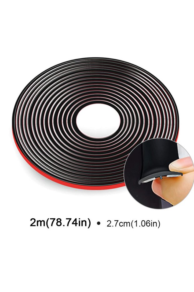 27mmx2m SEAMETAL 2/8M Car Rubber Seal Strips Auto Windshield Roof Rubber Sealing Strip Noise Insulat