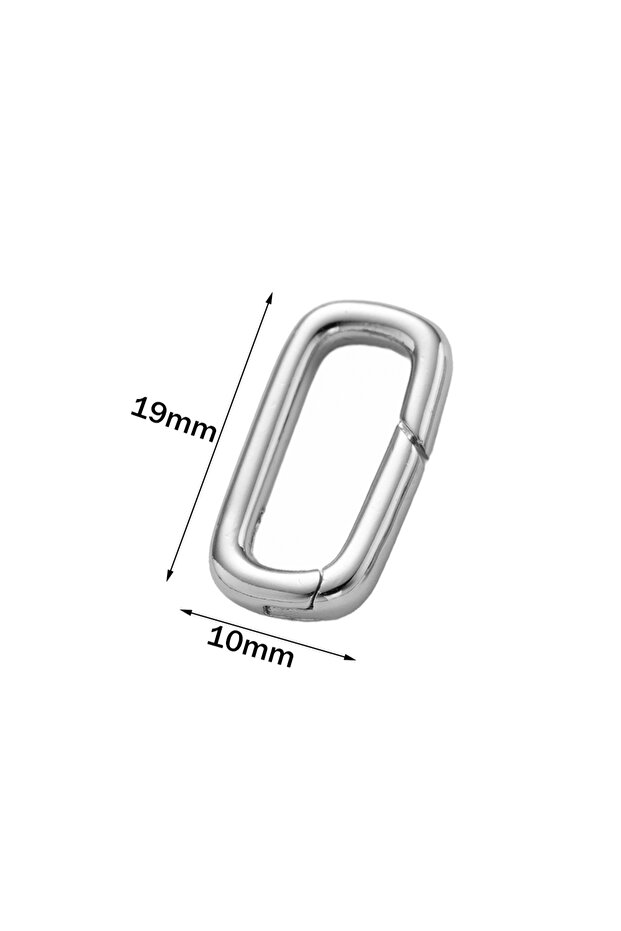 White K 19X10mm 2pcs 14K18K Gold Filled Oval Clasp Spring Claps Connector Carabiner Keychain for DIY