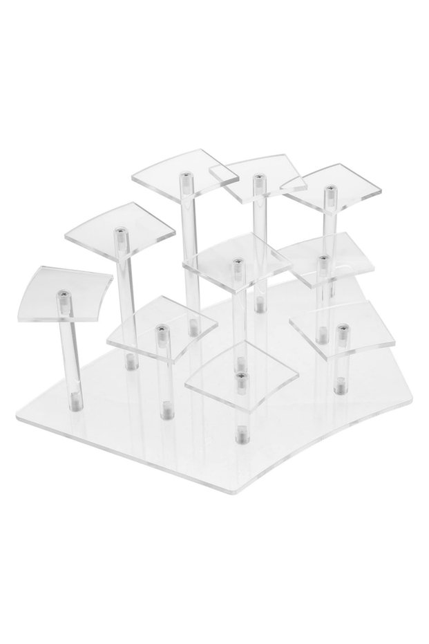 Transparent 10 Seat 8/10 Tier Acrylic Display Riser Shlef Layered Display Action Figure Perfume Stan