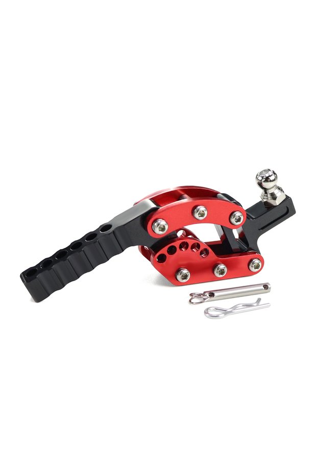 Red Metal Adjustable Tow Hook Trailer Hitch For 1/8 1/10 RC Crawler Car TRX4 Trx6 SCX10 90046 D90 D1