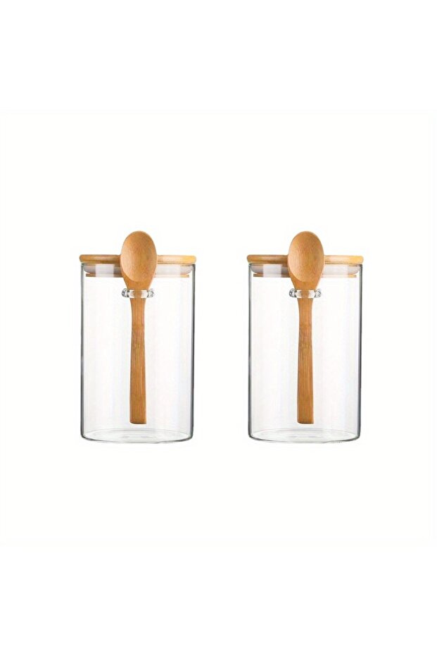 2pcs Overnight Oats Containers with Lid 1/2/3/4pack 16oz Airtight Glass Jars with Spoon for Chia See