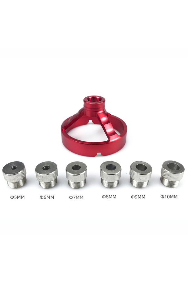 Red 90 Degree Drill Guide Drill Bit Aluminum Alloy Hole Puncher Locator Jig 5/6/7/8/9/10mm Bushing W