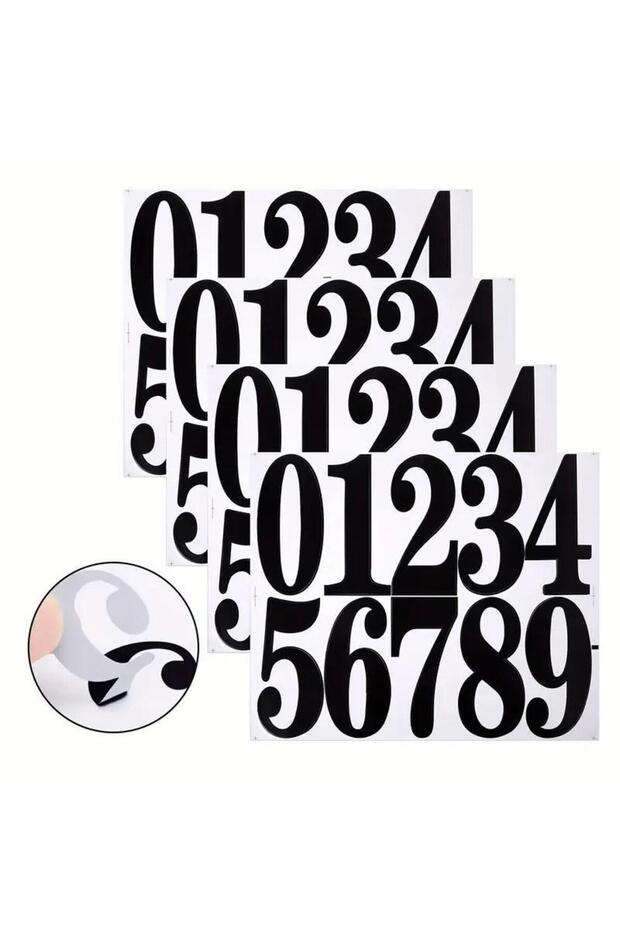 4pcs number 4 sheets 4 inch number sticker big Large Numeral Number Stickers for Mailbox Stationery