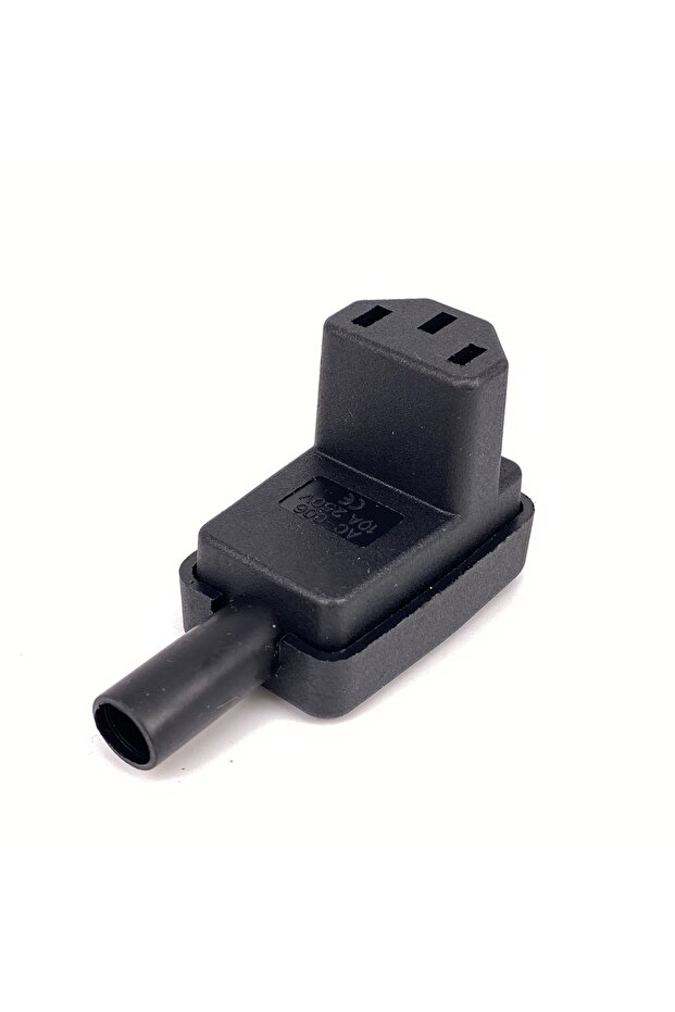 90 Degree Angled IEC 320 C13 Female Plug AC 10A 250V Power Cord Cable Connector