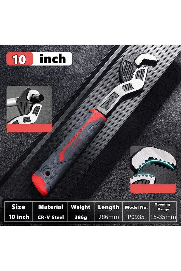 10 inch 6/8/10/12 Inch Universal Multifunctional Self-Locking Wrench Fast Adjustable Wrench CR-V Bat