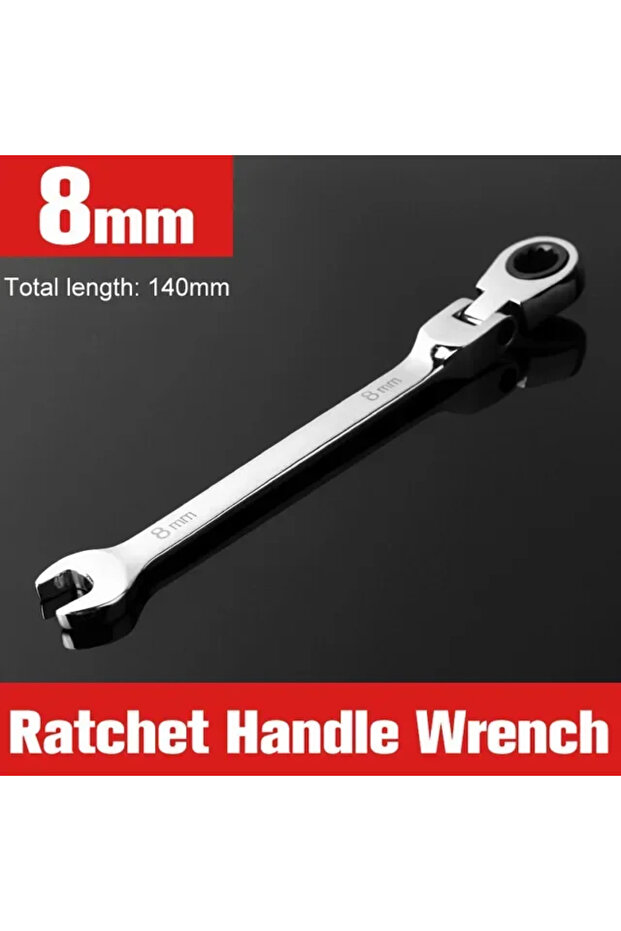 8mm Flex-Head Ratcheting Combination Wrench Set SAE 1/4''-13/16'' Premium 72-Teeth Gear Chrome Organ