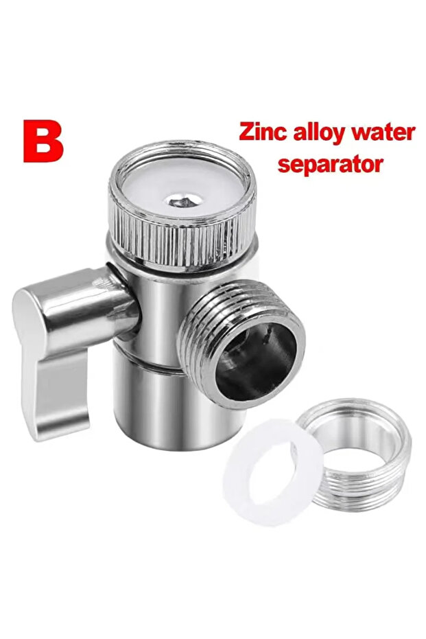 B Switch Faucet Adapter 3 Way Tee Connector Shower Head Diverter Valve Home Improvement Shower Fauce