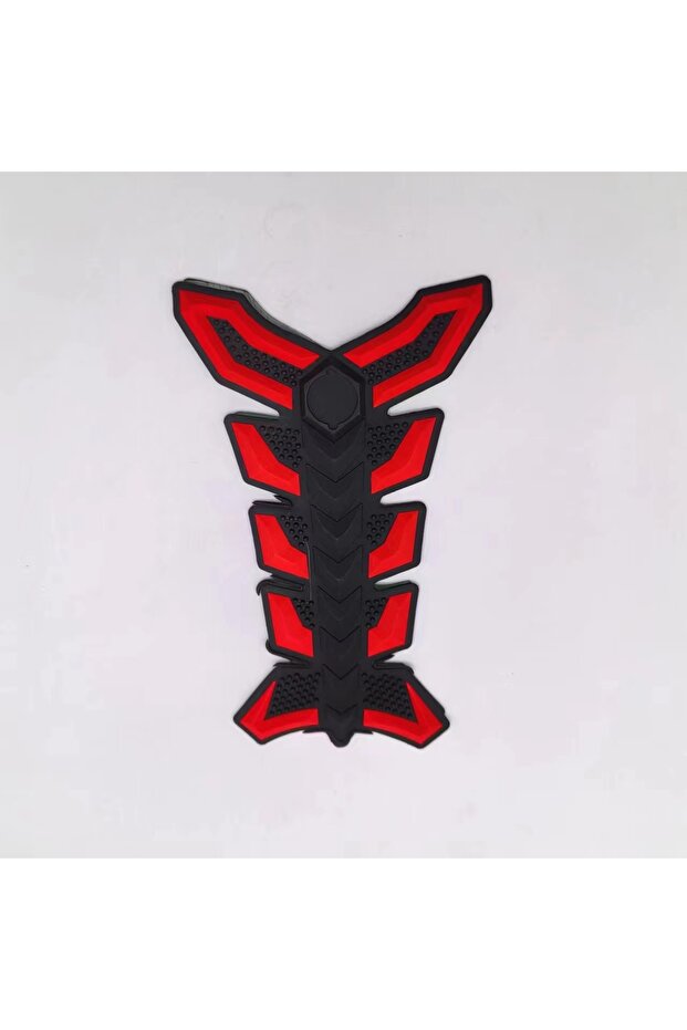 Red 3D Rubber Gas Fuel Oil Tank Pad Protector Cover Universal Motorcycle Tank Sticker Fish Bone