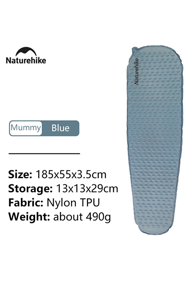 Naturehike Mummy - Blue Naturehike Air Mattress Ultralight Folding Quick Self Inflating Inflatable B