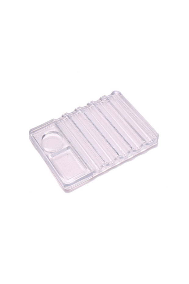 Clear Acrylic Multi-purpose Nail Art Pen Holder, 5-Compartment Brush Stand with Color Palette, Organ