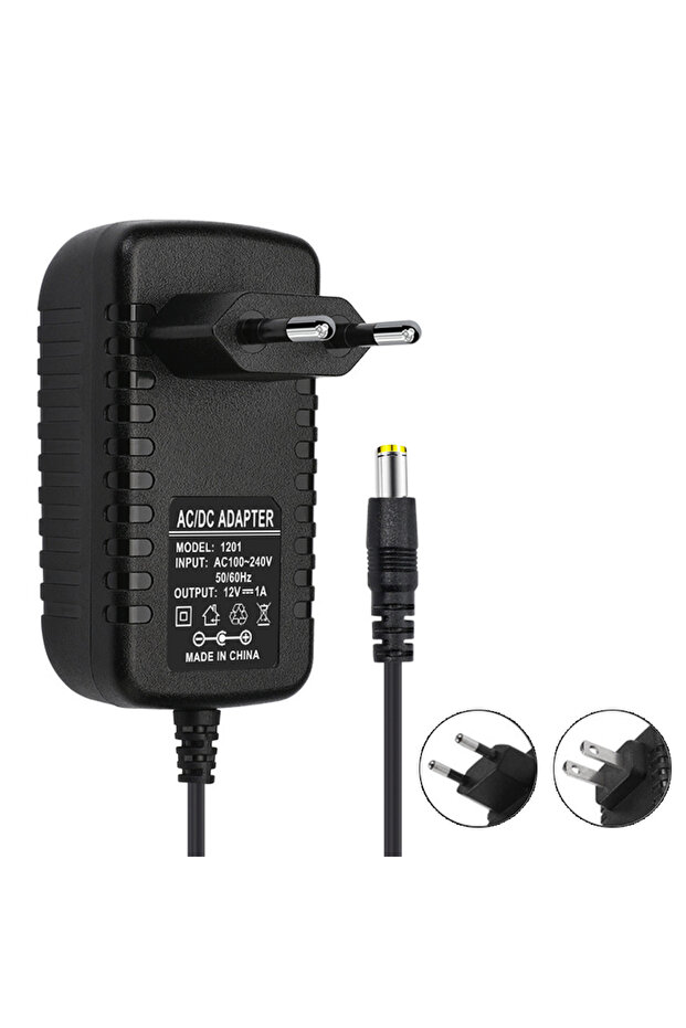 EU 1A 12V 12V Universal Power Supply Transformer 100V 220V To Dc 12V Converter Charger Adaptor EU U