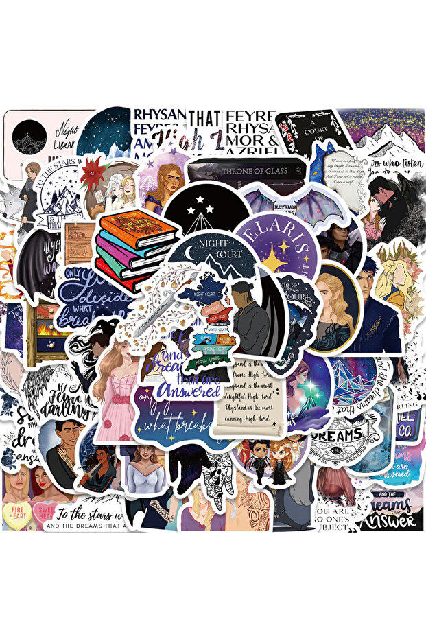 50PCS 60PCS New Popular Cartoon Acotar Sticker Pack Skateboard Guitar Decoration DIY Laptop Waterpro