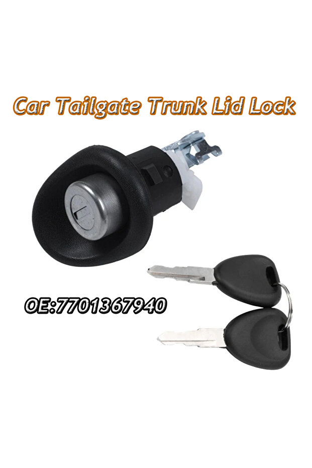 Car Tailgate Trunk Lid Lock Dual Key For DACIA Renault LOGAN SANDERO TWINGO 7701367940 6001551102