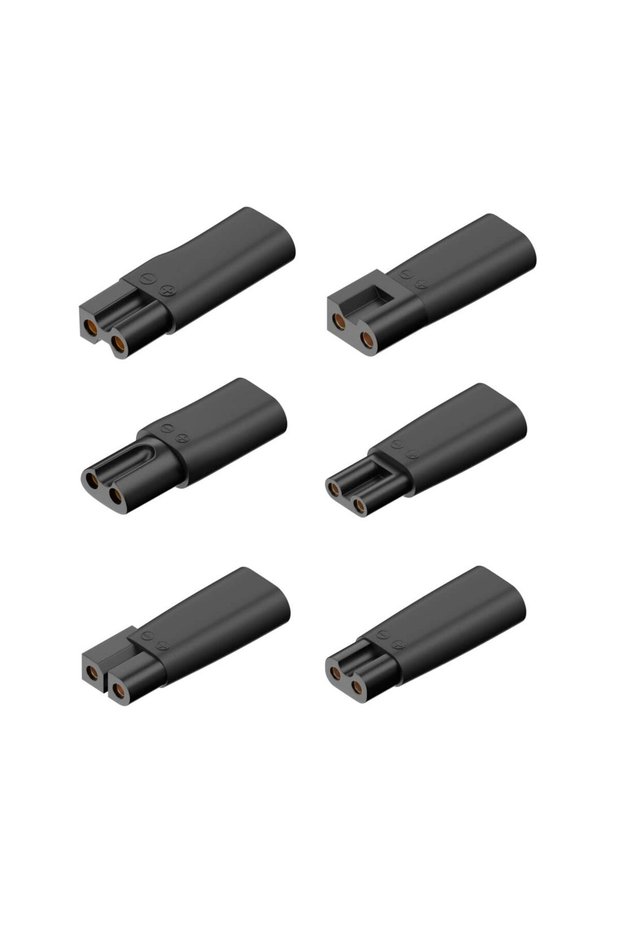 black Brangdy 6 PCS Type-C Replacement Charger USB Adapter Fit for All Kinds Electric Hair Clippers