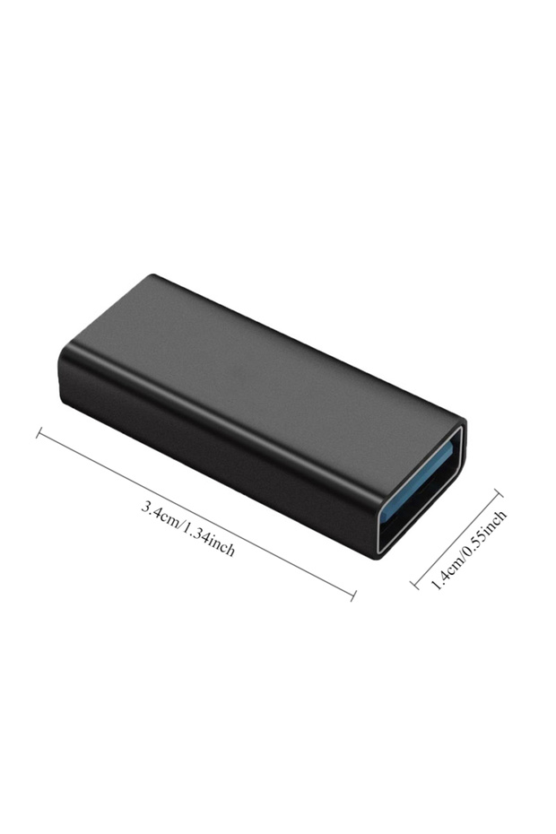 black 1pcs USB to USB 3.0 Adapters USB Female 3.1 USB Female to USB A Female Adapters OTG DataSync C