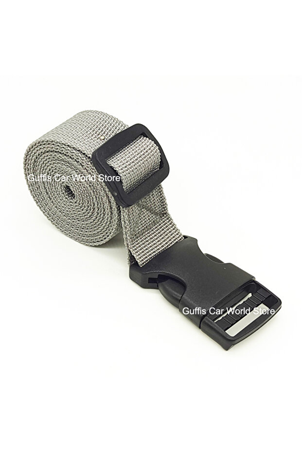 Gray 1.5M Buckle Tie-Down Belt Cargo Straps for Car Motorcycle Bike with PP Buckle Tow Rope Strong C