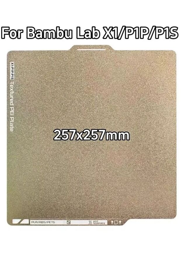 257x257x0.5mm 1pcs 257x257mm Build Plate For Bambu Lab X1/P1P/P1S Texture Double Sided PEI Spring St